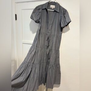 Brochu Walker | Havana Midi Dress / Charcoal Slate Grey Colour | Size Medium